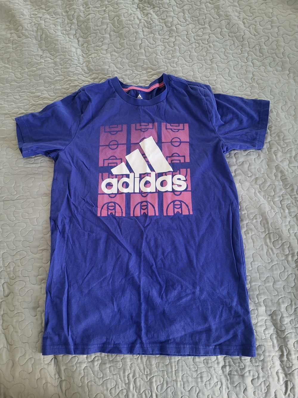 adidas Kids' Purple Graphic Logo Tee